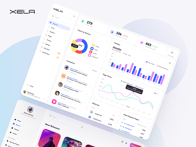 Xela UI Kit - Dashboard Templates for Mobile & Desktop Apps android dashboard design design system figma flutter ios jetpack compose mobile app prototyping swiftui template templates ui kit