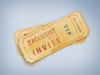 Exclusive Beta Invite beta illustration invite tickets
