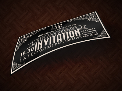 Invitation anniversary company invite party ticket vintage