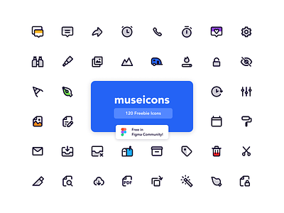 museicons duecolor duetone figma figma community icon icon set outline vector