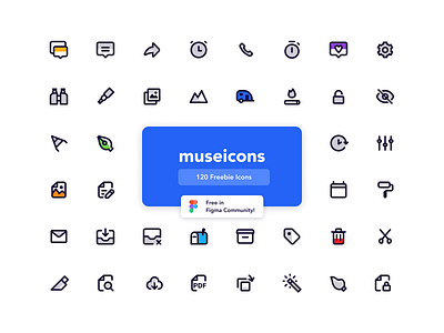 museicons duecolor duetone figma figma community icon icon set outline vector
