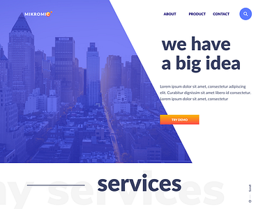 Mikromic - Company company design single page template web design