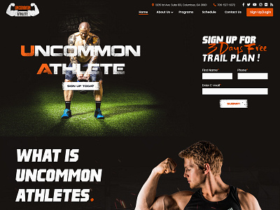 Gym Website landing page design