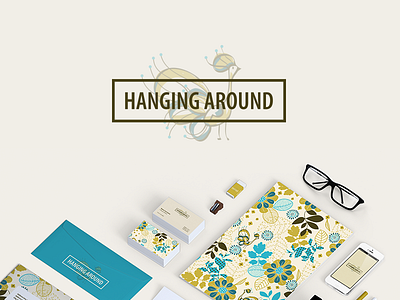 Hanging Around Bespoke Textiles bespoke branding creation design illustrator logo design pattern photoshop start up textiles