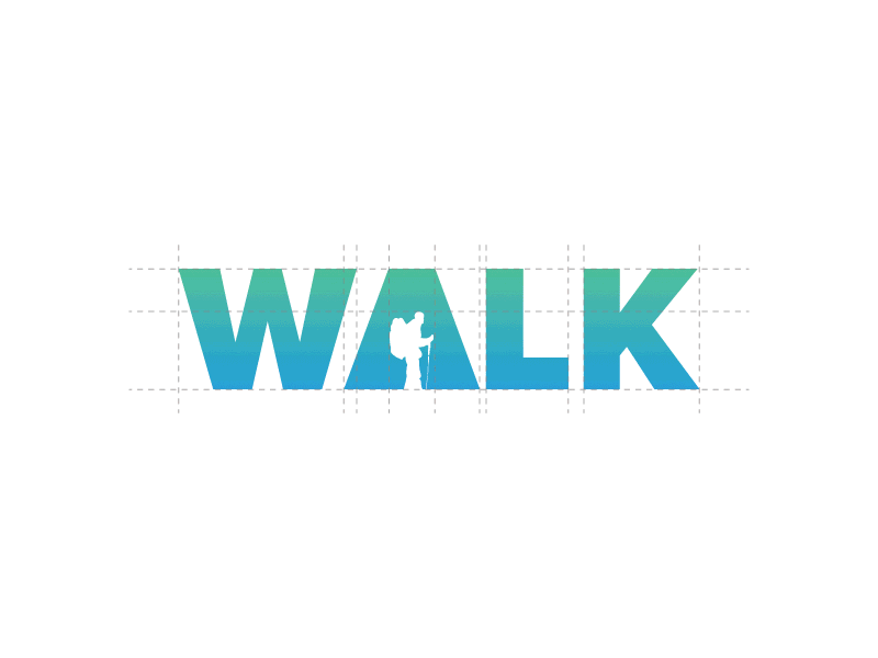 Walk Outdoor Equipment - Branding Exploration blue brand branding clean colour concept design green icon illustrator startup vector