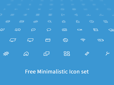 Free Minimalistic Icon Set brand branding design download free freebie icon illustrate web website