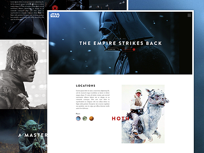 Star Wars - The Empire Strikes Back - Landing Page Concept clean colour concept design image improve star wars type ui ux web website