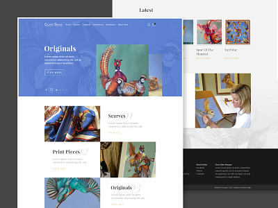 Homepage Design - Lincolnshire Artist art brand colour design image print type typography web website