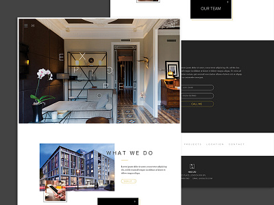 HDG Ltd - Homepage design