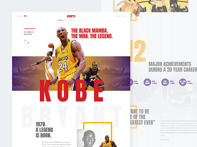 ESPN - Web Concept - Legends basketball brand colour creative design designer espn image type web website