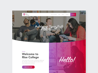 College - Homepage Design college colour creative design designer freelance gradient home type web website