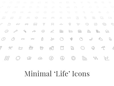 Minimal 'Life' Icons brand branding create creative design download icon iconography illustrate web website