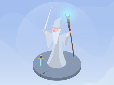 "You Shall Not Pass" - Security Warning blink brand color creative design gandalf graphics illustration isometric ui ux website