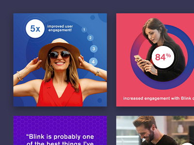 Blink - ads - series 1 advert app blink brand colour creative design digital graphic statistic type ui ux