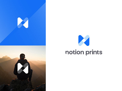 Notion prints - logo concept brand color creative design graphic icon identity logo mark texture type