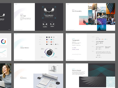 Performance Consultants - Brand Guide brand brand guide branding collateral colour font graphic design graphics icon identity image logo pattern stationary typography ui ux
