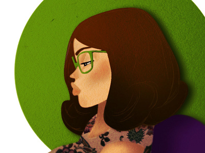 Thinking in Green character art digital illustration illustration portrait illustration