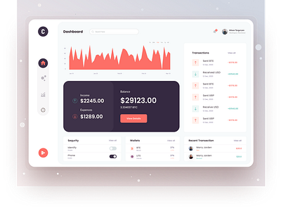 Crypto Dashboard UI Exploration