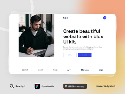 Speedup your website workflow with 200+ UI Blocks bootstrap clean minimal design figma freebie figmakit html css bulma tailwind landingpage multipurpose producthunt google readyui coded design startup template theme uiblock uikit uxui