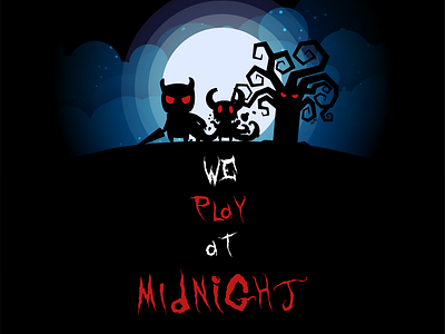 We Play at Midnight 2d graphic design illustration vector wallpaper