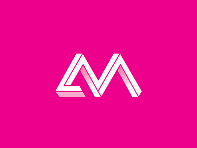 Day 4 - Single Letter Logo - M branding challenge concept daily challange design illustration logo logo a day logodesign logodesigns logos m maze minimal penrose penrose triangle pink vector