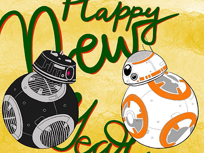 Bb-9e and Bb-8 art artist bb 8 bb 9e draw drawing droid droids illustration star wars