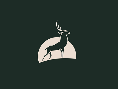 Elite Deer - sunrise animal branding hunt logo nature sunrise