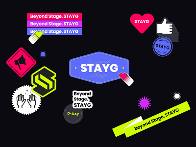STAYG: Beyond Stage. branding design graphic illustration sticker