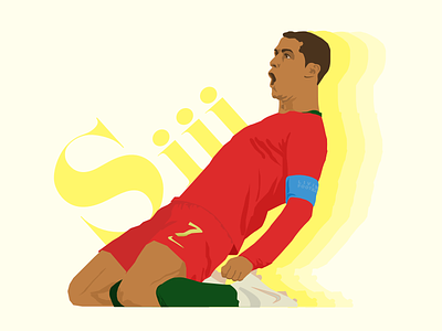 Ronaldo says "Si!!!" cristianoronaldo fifa football goalcelebration graphic illustration ronaldo soccer worldcup2018