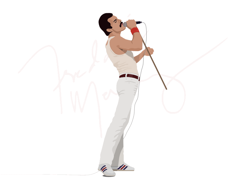Freddie Mercury freddiemercury graphic illustration