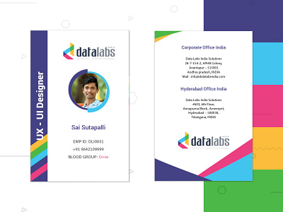 Datalabs - ID Card adobe illustrator branding design typography