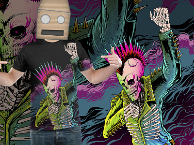 oioioi !!! artwork illustration punk punk rock skeleton skull tees tshirt