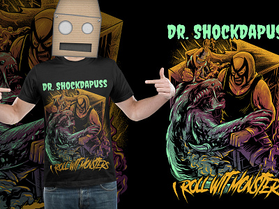 Dr.ShockDapuss artwork hiphop illustration merch merchandise design musician rap rapper tees