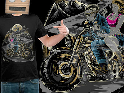 Biker apparel design artwork biker harley davidson illustration merch musician tees tshirt