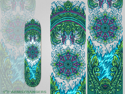 Skateboard design artwork illustration mandala mandalas merch skate skateboard skateboarding skater skaters