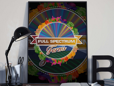 full spectrum Farms illustration logo vector