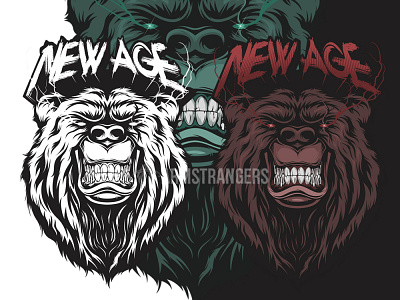 NEW AGE apparel graphics artwork branding illustration logo logo design merch tees tshirt vector