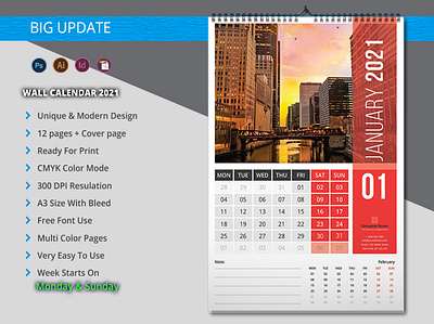 wall calendar 2021 a4 calendar calendar 2020 company design flyer new year planner wall calendar year