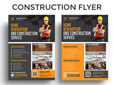 Construction and Renovation Flyer Template architecture building business company construction flyer engineering equipment flyer graphicriver hardware heavy home home renovation industrial professional real estate renovation repair safety service