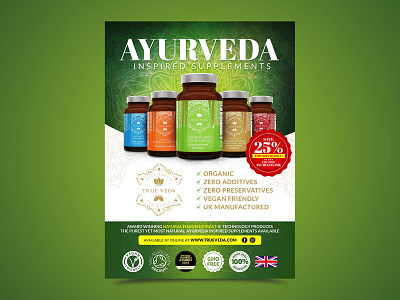 Design Print Advert For Natural Health Magazine ayurveda brightvibrant colors eastern look flyer illustrator organic health flyer photoshop poster product flyer sleek and modern supplements flyer