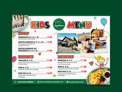 Restaurant Kids Food Menu design eyecatching food menu graphic design illustrator kids menu menu minimalist modern photoshop restaurant