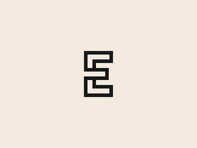 E monogram branding design lettering logo logos monogram symbol typography vector