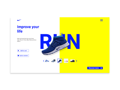 nike product page design icon landing page ui ux web design website