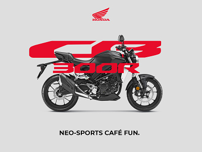 Honda CB300R banner branding cafe racer cb300r design honda honda cb300r motorcycle photoshop