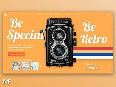 Retro Design art camera color design orange pictures retro webdesign