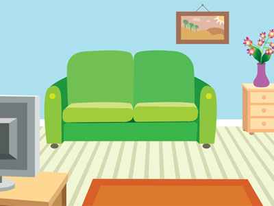 Living Room Vector Illustration
