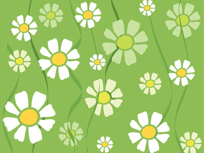 Seamless Daisy Pattern Vector