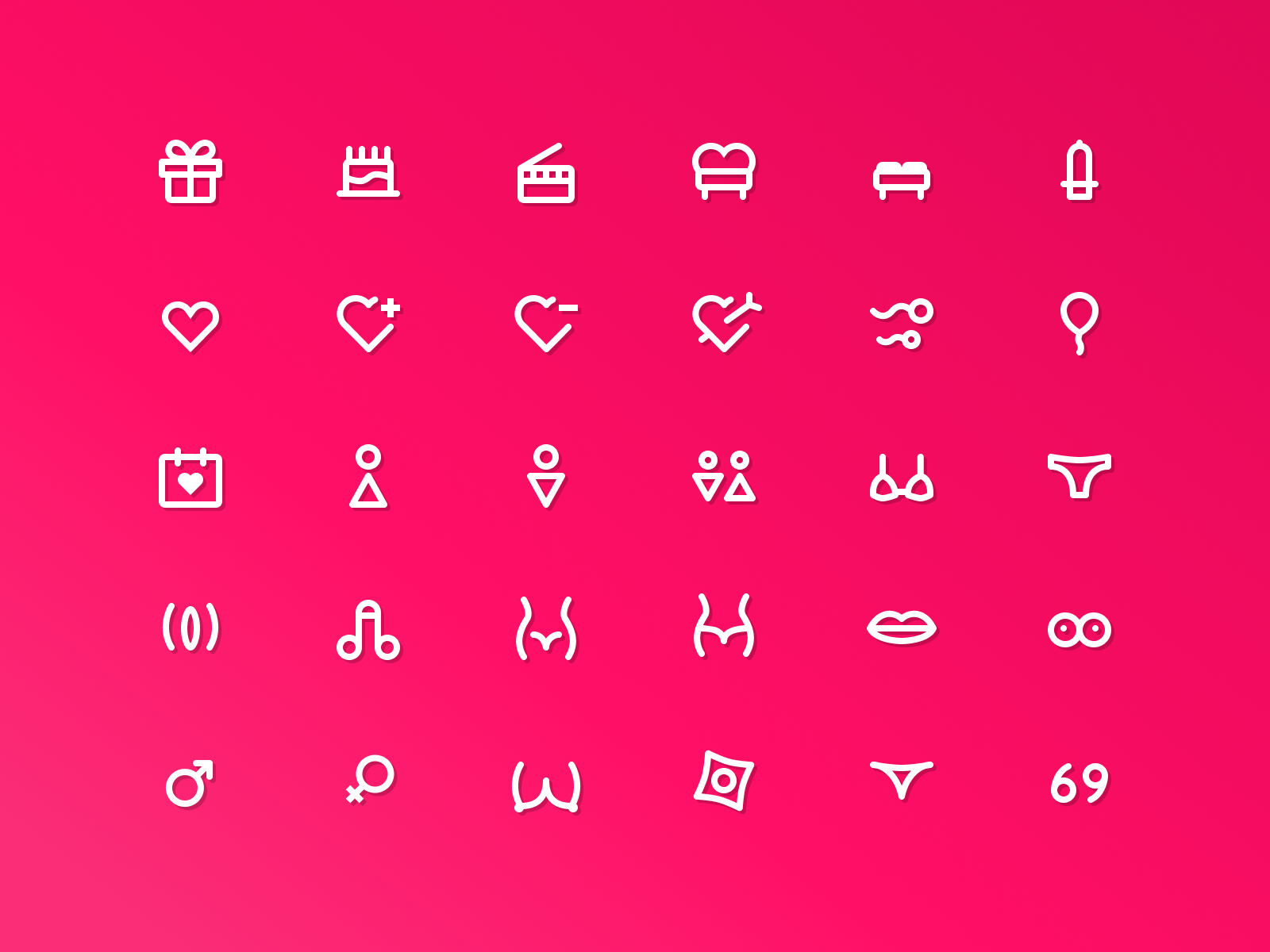 Love And Sex Icons Set By Rengised On Dribbble 3127
