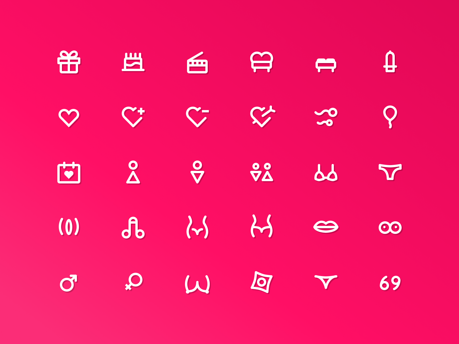 Love Sex Icons Set By Alex Martynov On Dribbble