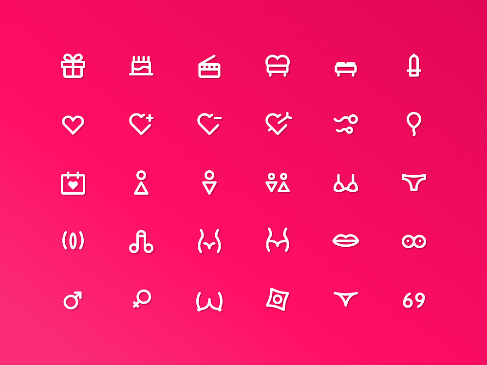 Love And Sex Icons Set By Rengised On Dribbble 7064
